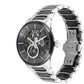 Titan Ceramic Fusion Automatic Black Dial Silver Dual-Toned Stainless Steel Bracelet Watch for Men NT90174KD01