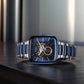 Titan Ceramic Fusion Automatic Square Black Dial Rose Gold Dual-Toned Stainless Steel Bracelet Watch for Men 90175kd02