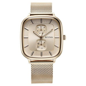 Titan Avant Garde Silver Dial Quartz Multifunction Stainless Steel Strap watch for Men 90178WM01 - KRISHNA WATCH COMPANY