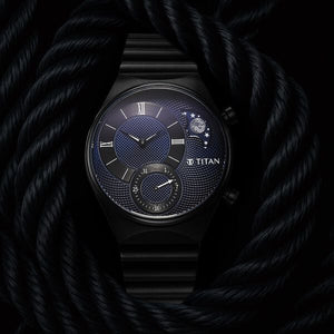Titan Micromotors Blue Dial Watch for Men 90181nm01 - KRISHNA WATCH COMPANY