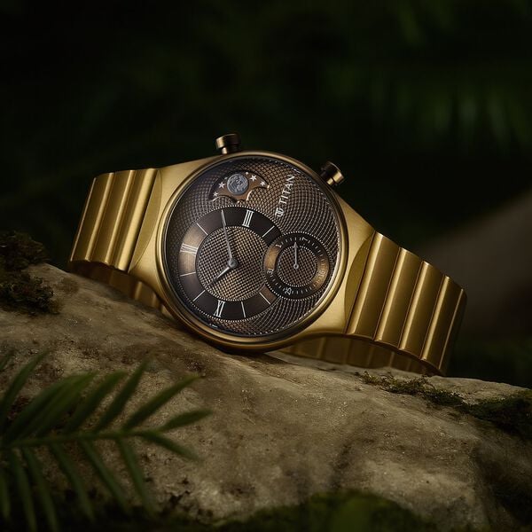 Titan Micromotors Khaki Dial Watch for Men 90181qm01