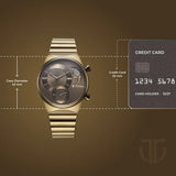 Titan Micromotors Khaki Dial Watch for Men 90181qm01