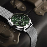 Titan Classique Suave Quartz Green Dial Silver for Men - 90189SM01