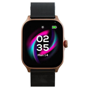 Titan Zeal with 4.69 cm AMOLED Display with AOD, Functional Crown, BT Calling, Smartwatch with Black Mesh Strap 90196am02 - KRISHNA WATCH COMPANY