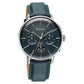 Titan Light leathers Multifunction Silver Dial Leather Strap Watch For Men 90200sl03