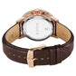 Titan Light leathers Multifunction Brown Dial Leather Strap Watch For Men 90200wl01