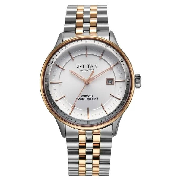 Titan Weekender 60 Hours Power Reserve Concealed Automatic Watch for Men - 90201km01