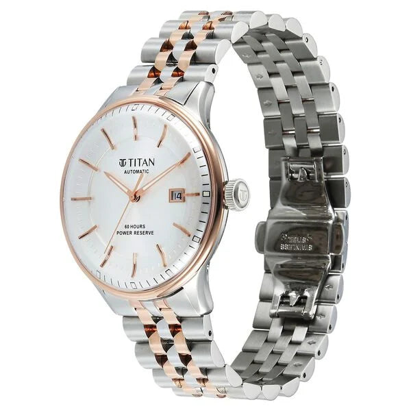 Titan Weekender 60 Hours Power Reserve Concealed Automatic Watch for Men - 90201km01