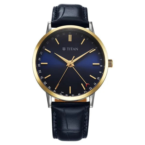 Titan Elegance Analog Watch for Men - 90202BL01 - KRISHNA WATCH COMPANY