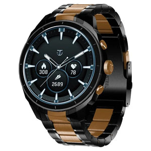 Titan Heritage Premium Smartwatch with All SS Design, 3.6 CM AMOLED Display, BT Calling, Advanced Chipset, Titan Health 90207km01 - KRISHNA WATCH COMPANY