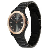 Titan Regalia Dodecagon Quartz Analog with Date Grey Dial Black Stainless Steel Strap Watch For Men 90212km02