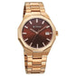 Titan Regalia Dodecagon Quartz Analog with Date Brown Dial Rose Gold Stainless Steel Strap Watch For Men 90212wm01