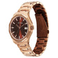 Titan Regalia Dodecagon Quartz Analog with Date Brown Dial Rose Gold Stainless Steel Strap Watch For Men 90212wm01