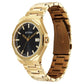Titan Regalia Dodecagon Quartz Analog with Date Black Dial Golden Stainless Steel Strap Watch For Men 90212ym01