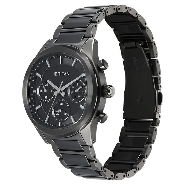 Titan Classique Ceramic Fusion Men's Multi-Function Watch 90216kd04