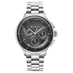 Titan Classique Half Cut Chronograph Analog Watch for Men 90218SM01 - KRISHNA WATCH COMPANY