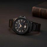 Titan Classique Big Date Analog with Black Dial Black Watch for Men 90219nm01