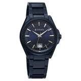Titan Classique Big Date Analog with Blue Dial Blue Watch for Men 90219qm04