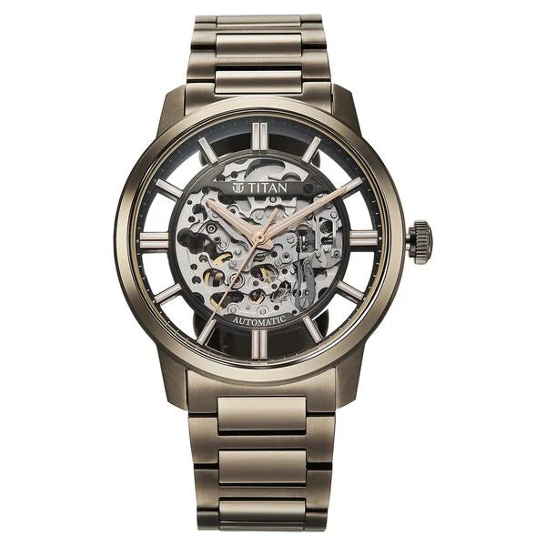 Titan See-Through Skeletal Automatic Analog Watch for Men - 90220QM01 - KRISHNA WATCH COMPANY
