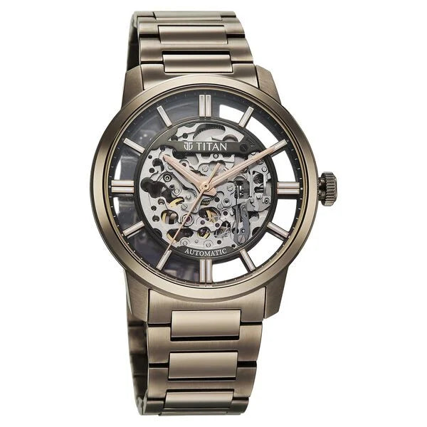 Titan See-Through Skeletal Automatic Analog Watch for Men - 90220QM01 - KRISHNA WATCH COMPANY