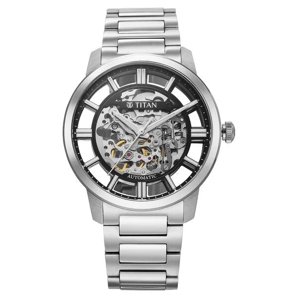 Titan See-Through Skeletal Automatic Analog Watch for Men - 90220SM01 - KRISHNA WATCH COMPANY