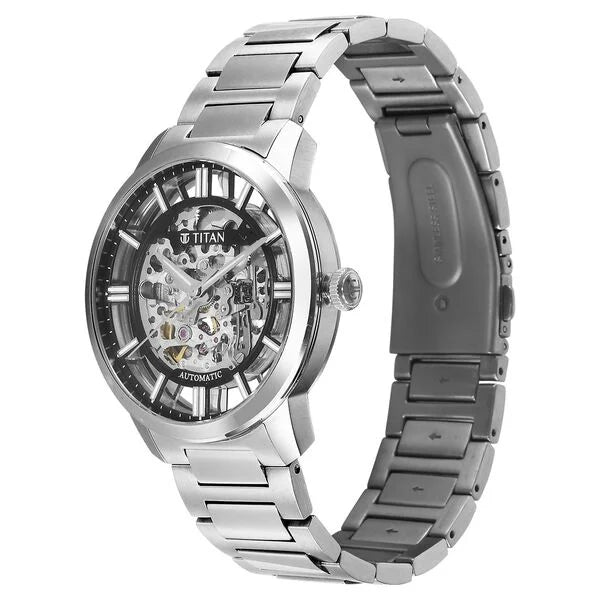 Titan See-Through Skeletal Automatic Analog Watch for Men - 90220SM01 - KRISHNA WATCH COMPANY