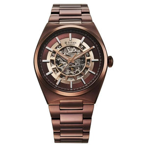 Titan Nexus Skeletal Automatic Analog Watch for Men - 90221QM01 - KRISHNA WATCH COMPANY