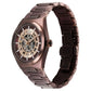 Titan Nexus Skeletal Automatic Analog with Brown Dial Brown Stainless Steel Strap Watch for Men 90221qm01