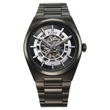 Titan Nexus Skeletal Automatic Analog with Gun Dial Gun Stainless Steel Strap Watch for Men 90221qm02