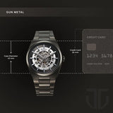 Titan Nexus Skeletal Automatic Analog Watch for Men - 90221QM02 - KRISHNA WATCH COMPANY