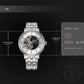 Titan Yin Yang Skeletal Automatic Analog with Black Dial Silver Stainless Steel Strap Watch for Men 90222sm01