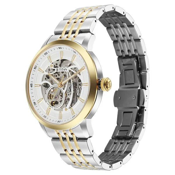 Titan Phoenix Skeletal Automatic Watch for Men 90223bm01