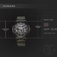 Titan Phoenix Skeletal Automatic Analog with Gun Dial Black Stainless Steel Strap Watch for Men 90223nm01