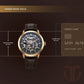 Titan Phoenix Skeletal Automatic Analog with Gun Dial Brown Leather Strap Watch for Men 90223wl01
