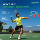 Titan Celestor Swift GPS Smartwatch with Advanced Badminton Mode, Zone Based Training ,AI Brief & Titan Q-Black 90247ap01c