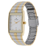 Titan Quartz Analog with Date Silver Dial Stainless Steel Strap Watch for Men  9151BM01