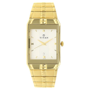 Titan Analog with Date Silver Dial Metal Strap watch for Men - 9151YM01 - KRISHNA WATCH COMPANY