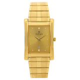 Titan Champagne Dial Golden Metal Strap Watch NN9154YM02 (K239A)