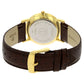 Titan Quartz Analog with Date White Dial Leather Strap Watch for Men 9162YL01