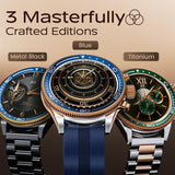 GOBOULT Saber Smart Watch 1.43'' AMOLED Display, Functional Rotating Bezel, AOD, BT Calling, 200+Watchfaces, 700 Nits Brightness, AI Voice Assistant, SpO2 Monitoring, 120+ Sports Mode (Blue)