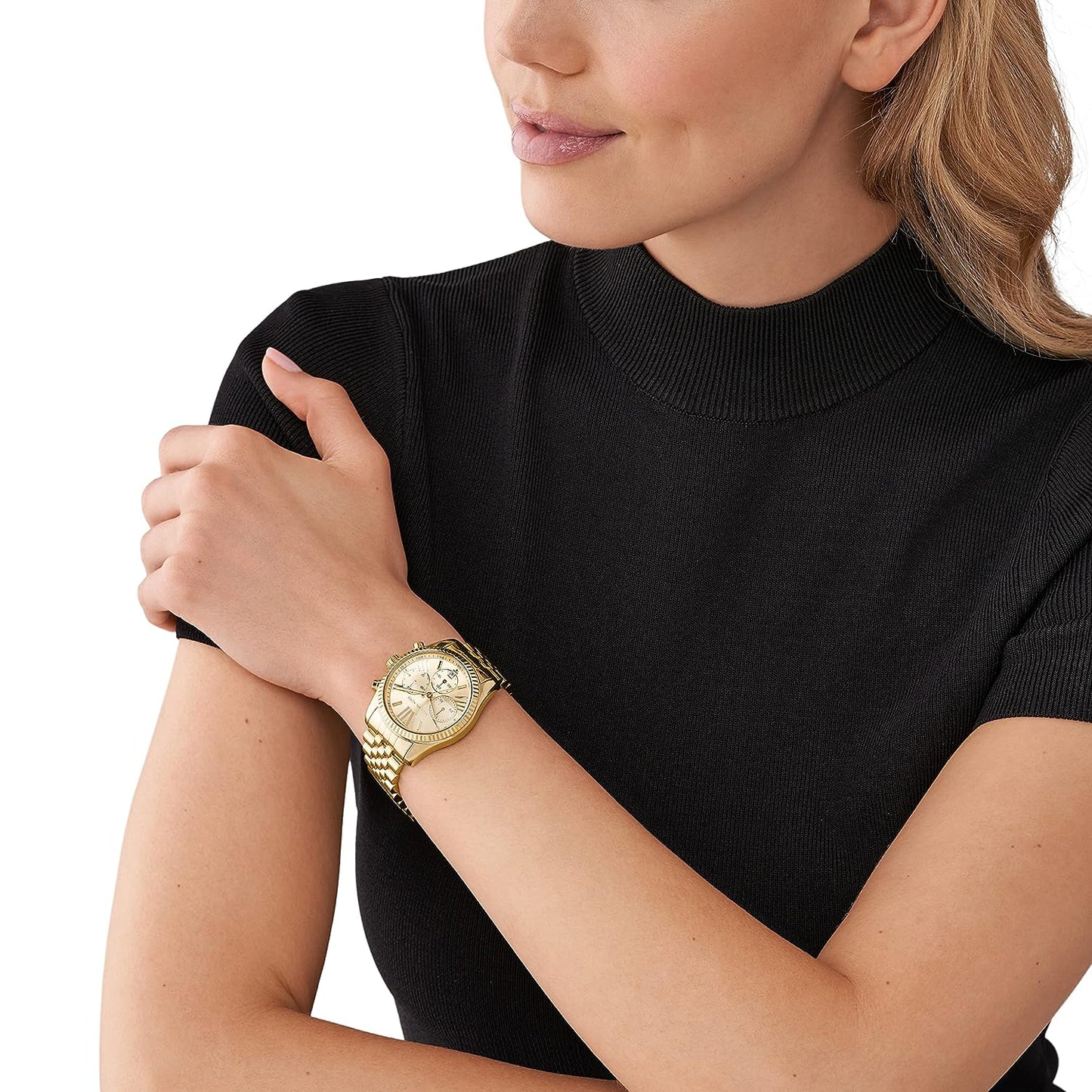 Michael Kors Lexington Analog Gold Dial Women's Watch-MK7378