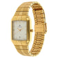 Titan Rectangle White Dial Analog with Date Metal Strap Watch for Men 9264YM01