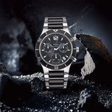 Xylys Swiss Analog Stainless Steel Black Dial Watch for Men 9295dm04