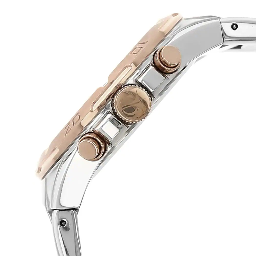 Titan Rose Gold Dial Two Toned Stainless Steel Strap Watch NR9308KM01