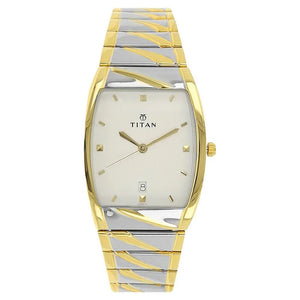 Titan Analog with Date White Dial Stainless Steel Strap watch for Men 9315BM01 - KRISHNA WATCH COMPANY