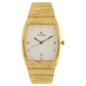 Titan Quartz Analog with Date White Dial Watch for Men - 9315YM01 - KRISHNA WATCH COMPANY