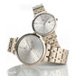 Titan Quartz Analog with Date Rose Gold Dial Stainless Steel Strap Watch for Couple / 9400294202WM01P