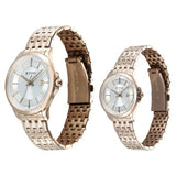 Titan Bandhan Quartz Analog with Date Silver Dial Pink Watch For Couple - 9401194211WM01