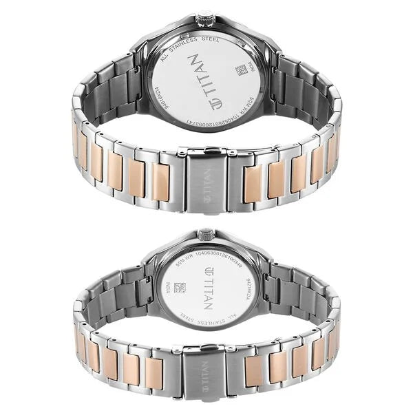 Titan Modern Bandhan Quartz Couples 47.5 mm 9401694216KM01