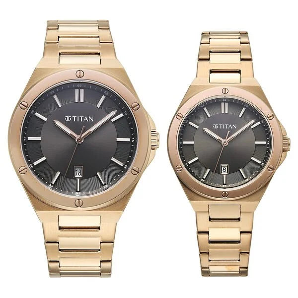 Titan Modern Bandhan Quartz Couples 47.5 mm 9401694216WM01